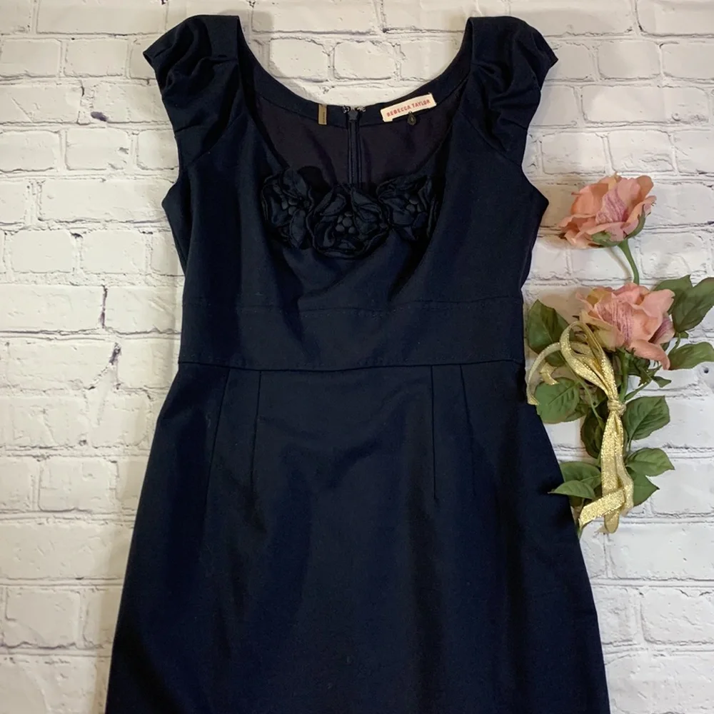 Rebecca Taylor Navy Blue Dress - Picture 2 of 14